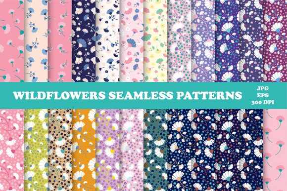Bring Nature to Your Designs with Wildflowers Seamless Repeat Patterns