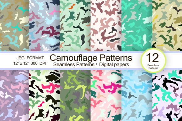 Camouflage Scrapbook Paper Patterns