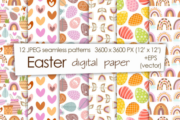 Collection of Seamless Easter Patterns