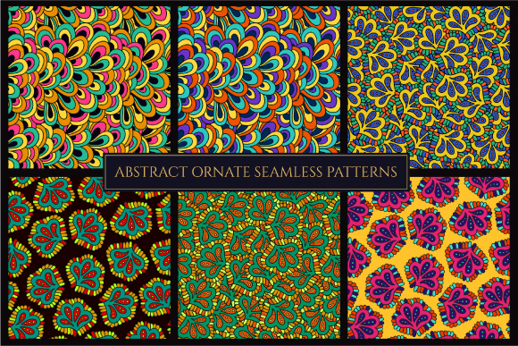 Colorful Ornateabstract Patterns for Design Projects