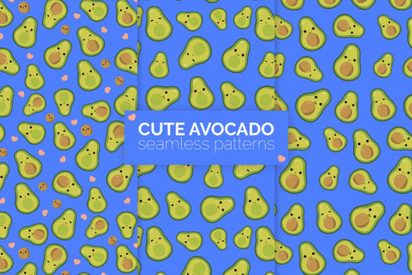 Cute Avocado Seamless Patterns for Creative Projects