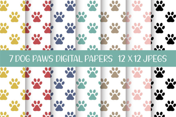 Dog Paws Seamless Patterns: A Practical Set of Digital Papers for Creative Projects