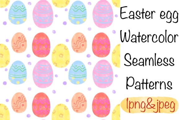 Easter Egg Watercolor Seamless Patterns: A Creative Asset for Seasonal and Year-Round Design
