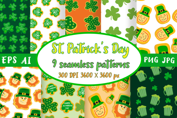 Elevate Your Creative Projects with St. Patrick's Day Patterns: A Versatile Design Resource for Professionals and Creators