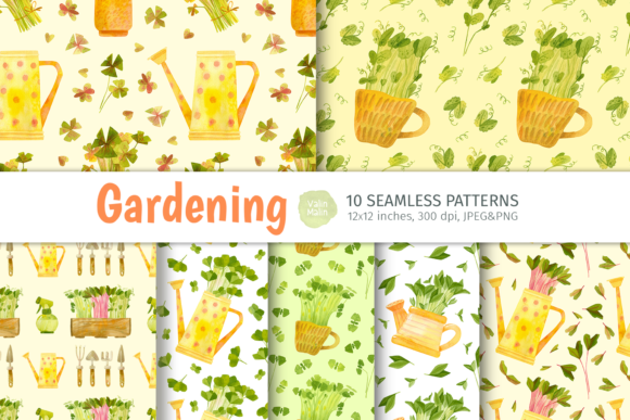 Gardening Spring Seamless Patterns: A Versatile Design for Creative and Practical Uses