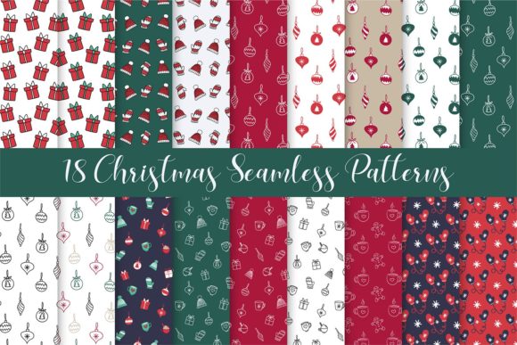 Hand-drawn Christmas Seamless Patterns: A Creative Resource for Modern Designers