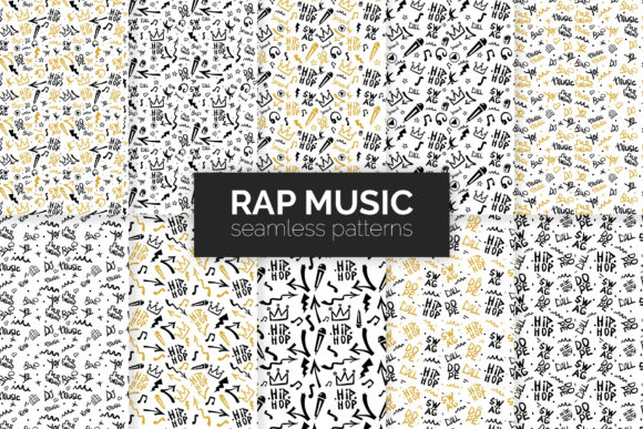 Rap Music Seamless Patterns: A Creative Resource for Designers and Artists