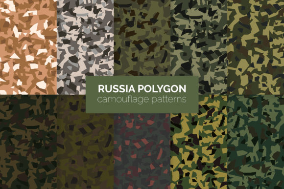 Russia Polygon Camouflage Patterns