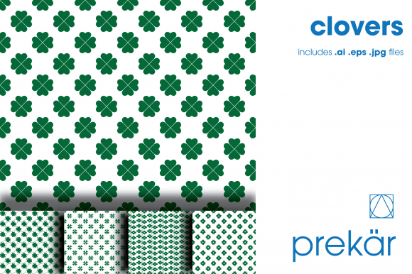 Seamless Clover Patterns 5 Pack: Versatile Designs for Every Creator