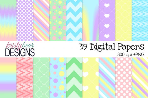 Spring Pastel Digital Patterns