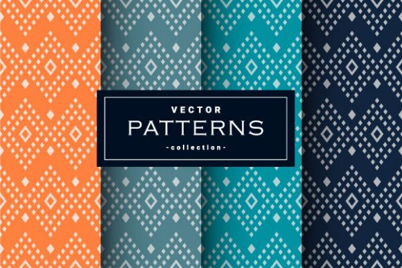 Square Seamless Patterns Set in Four: Your Design Edge