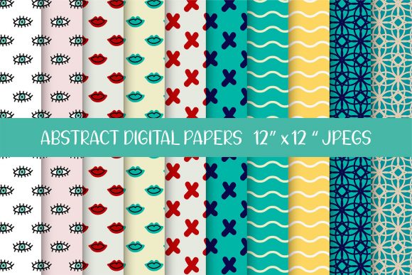 The Power of Symbolism in Surface Design: Evil Eyes, Lips, and Waves Seamless Patterns