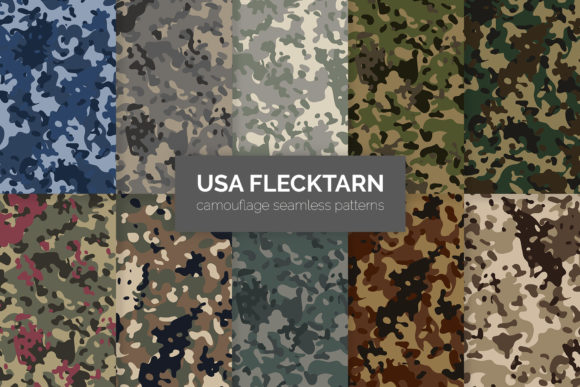 Understanding USA Flecktarn Camouflage Patterns and Seamless Vector Sets