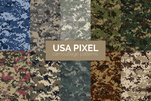 USA Pixel Camouflage Patterns